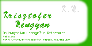 krisztofer mengyan business card